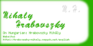 mihaly hrabovszky business card